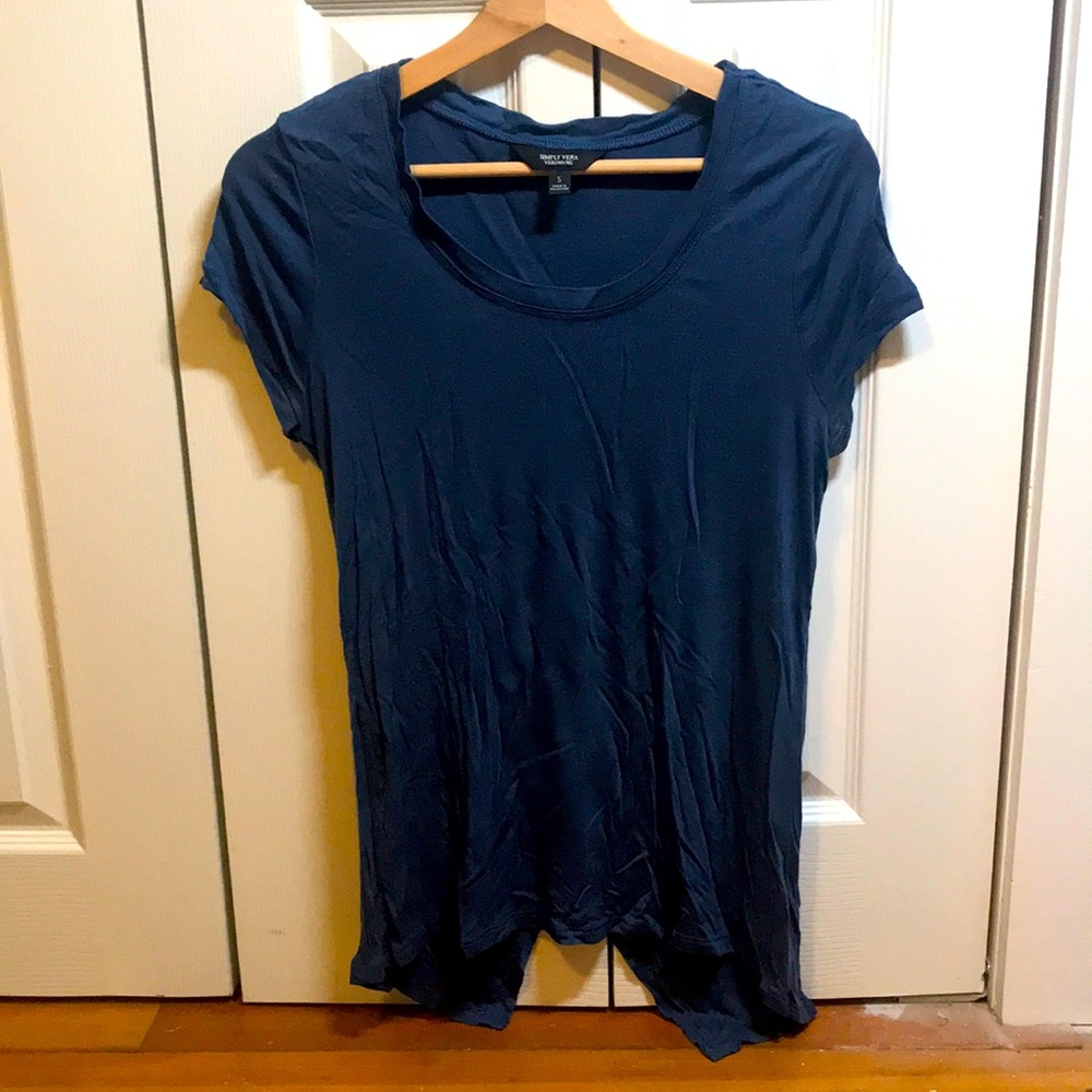 Shirt with overlapping back